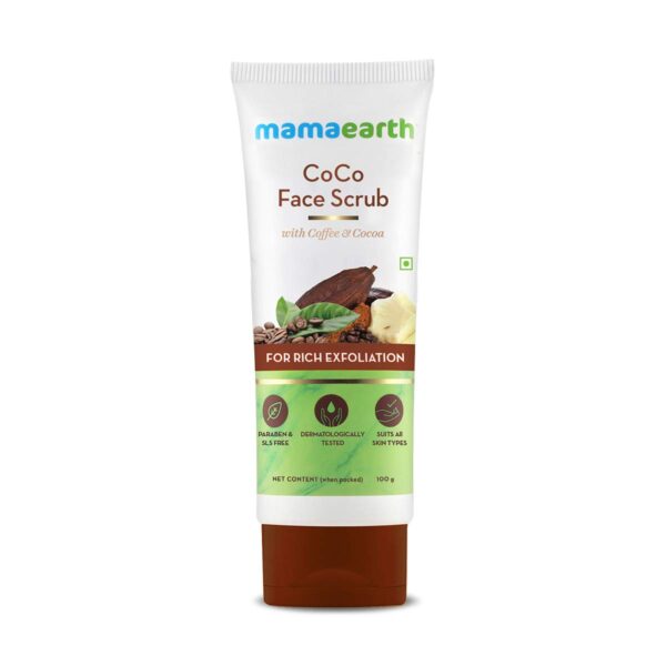 Mama Earth CoCo Face Scrub with Coffee and Cocoa for Rich Exfoliation