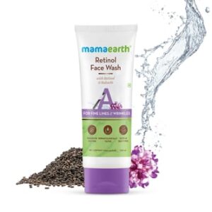 Mama Earth Retinol Face Wash with Retinol and Bakuchi for Fine Lines and Wrinkles, 100ml