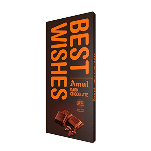 Amul 55% Dark Chocolate Best Wishes 150g