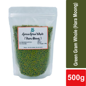 LB Green Gram Whole (Hara Moong), 500g